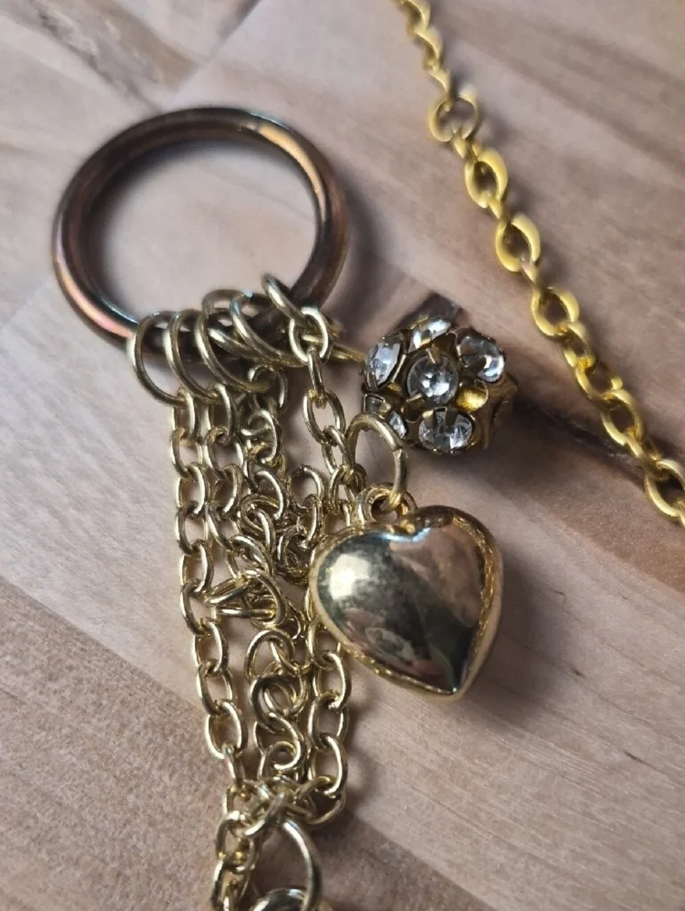 Gold Open Heart Pendant Necklace for Women